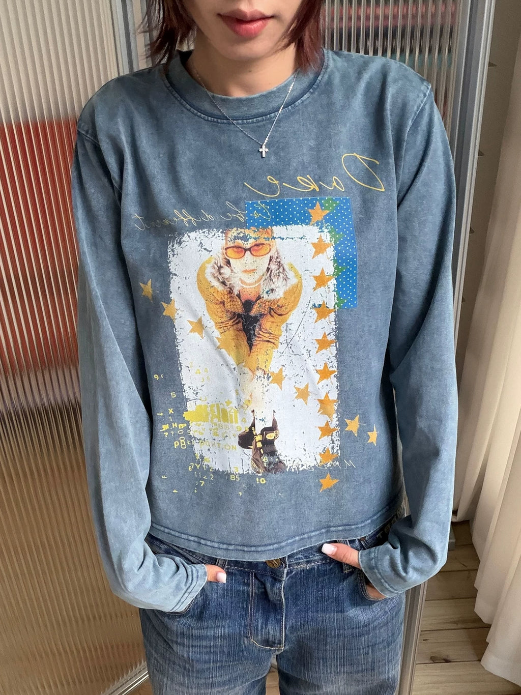 MMBBT Character Print Crew Neck Casual Tee