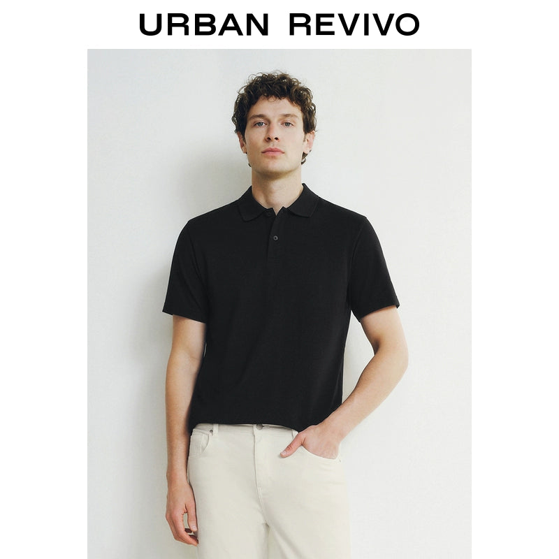 URBAN REVIVO Business Light Commuter Versatile Polo tee