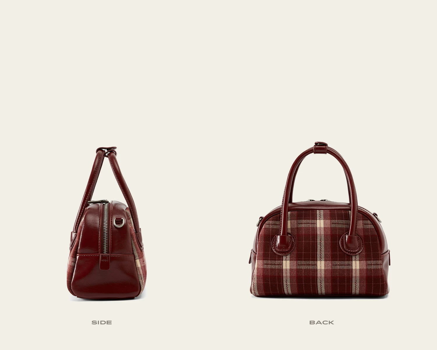 JACD College Plaid Boston Crossbody Bag Pillow Bag