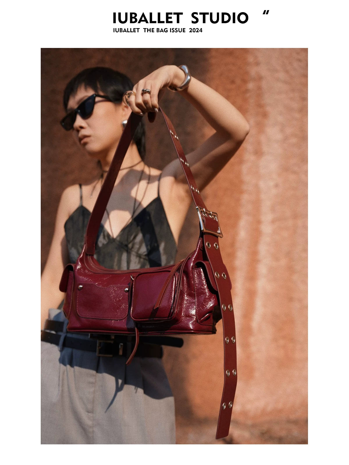 IUBALLET Leather Shoulder Messenger Bag