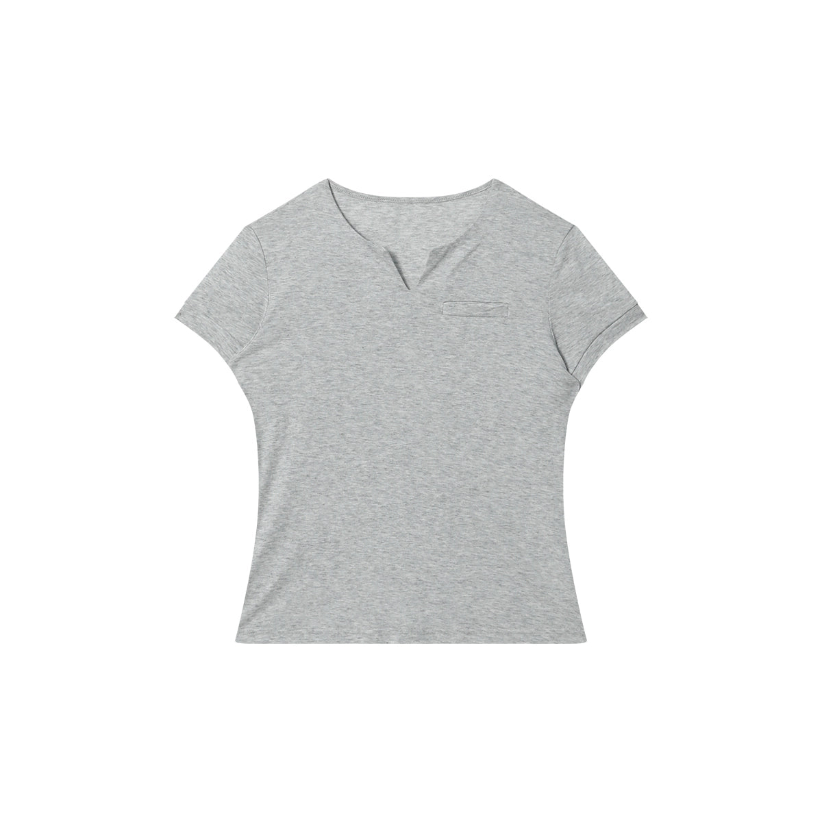 FUNKYFUN Versatile Wide V-neck Waist Tee