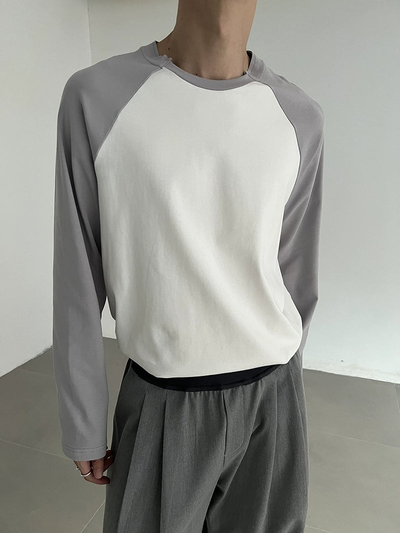 COLN Simple Contrasting Color Shoulder Sleeve Base