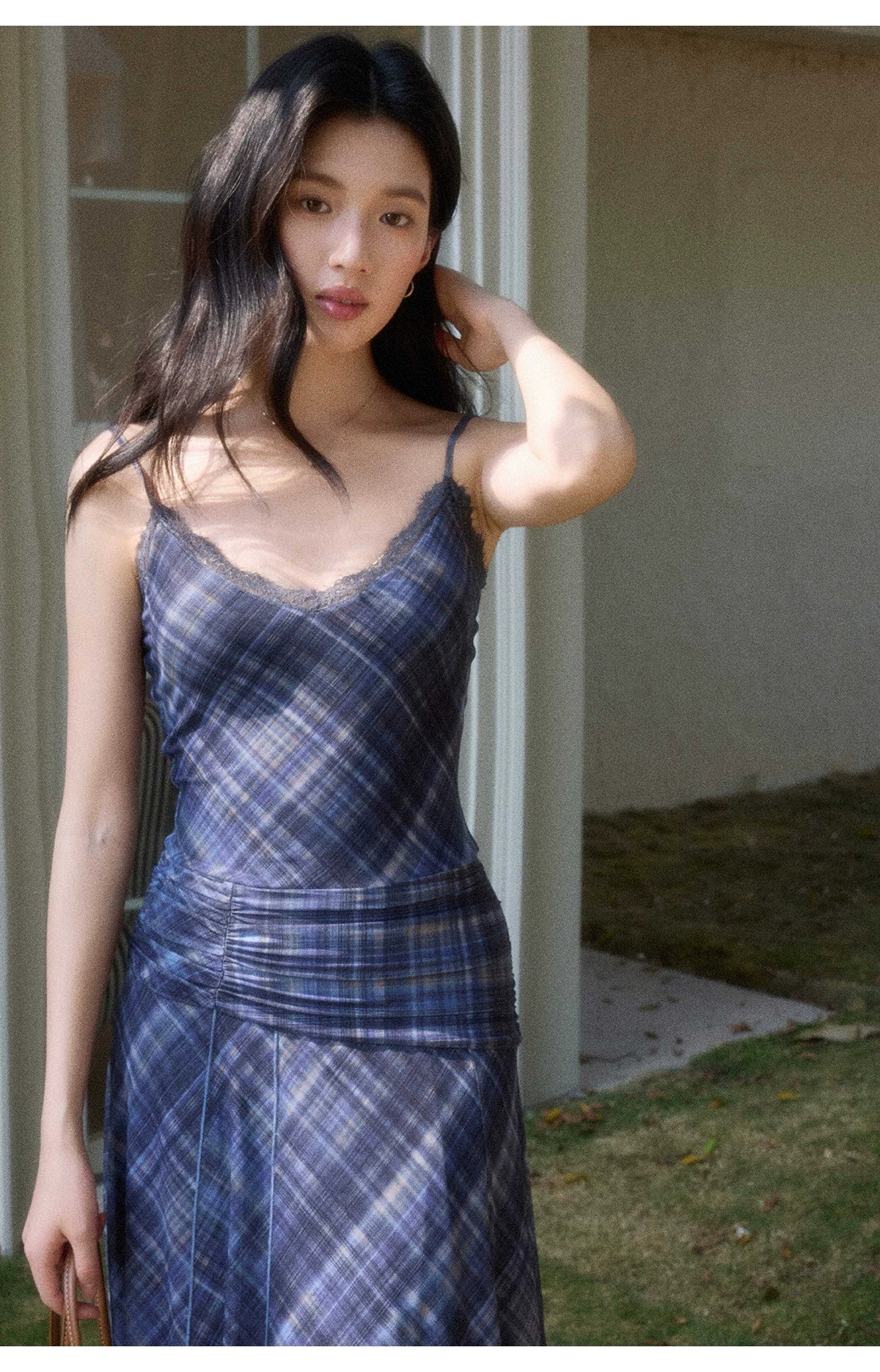 TYANG Waist Mesh Suspender Dress