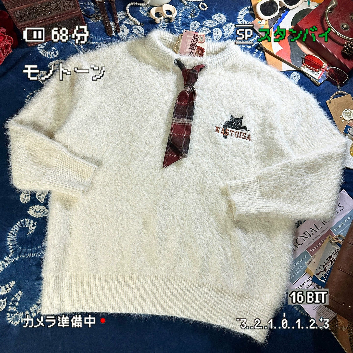 ALOHA Vintage Lazy Slack Tie Sweater