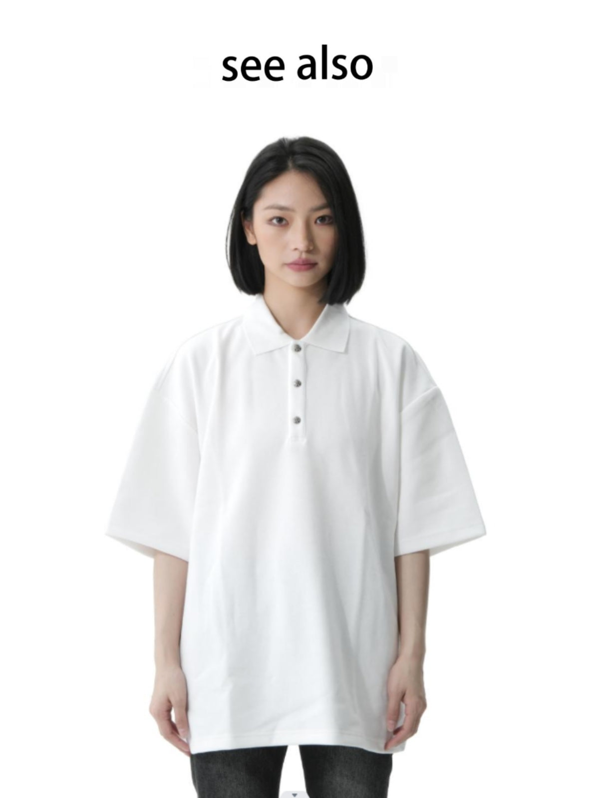 SEE ALSO Crowe hexagram button pearl cotton heavy profile Tee 3189