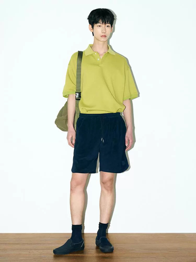 PARTIMENTO Casual Solid Color Loose Knitted Tee