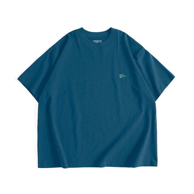 AWT Casual Versatile Crew Neck Printed Loose Tee