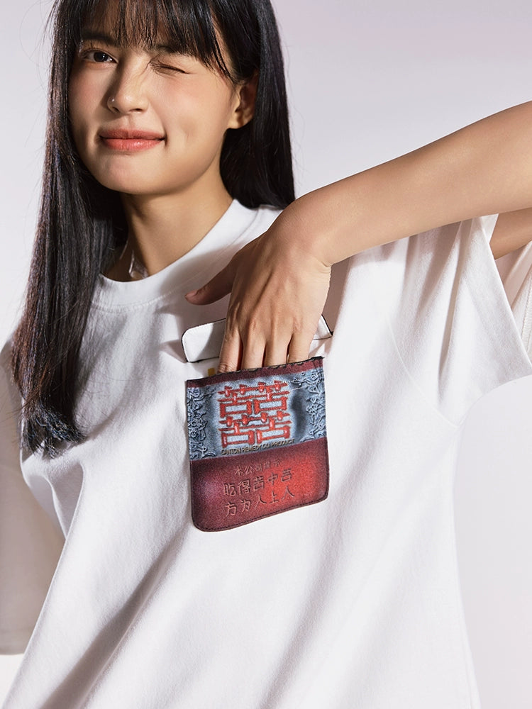 Remedy Spoof Red Double Bitter Belt Cover Loose Tee