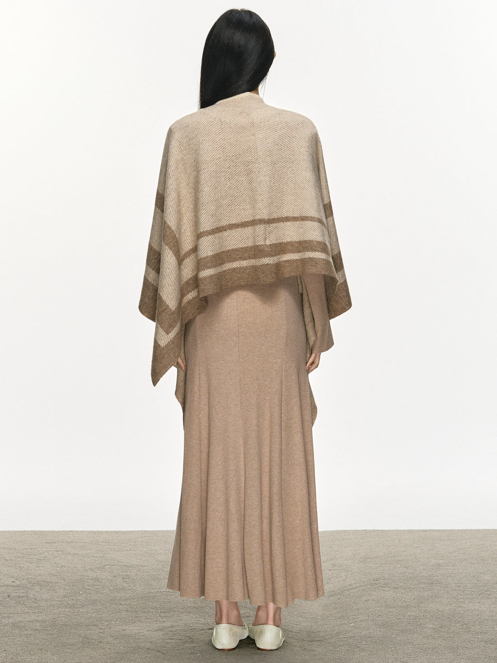 Anna Aneae Soft Waxy Striped Loose-knit Cardigan Jacket