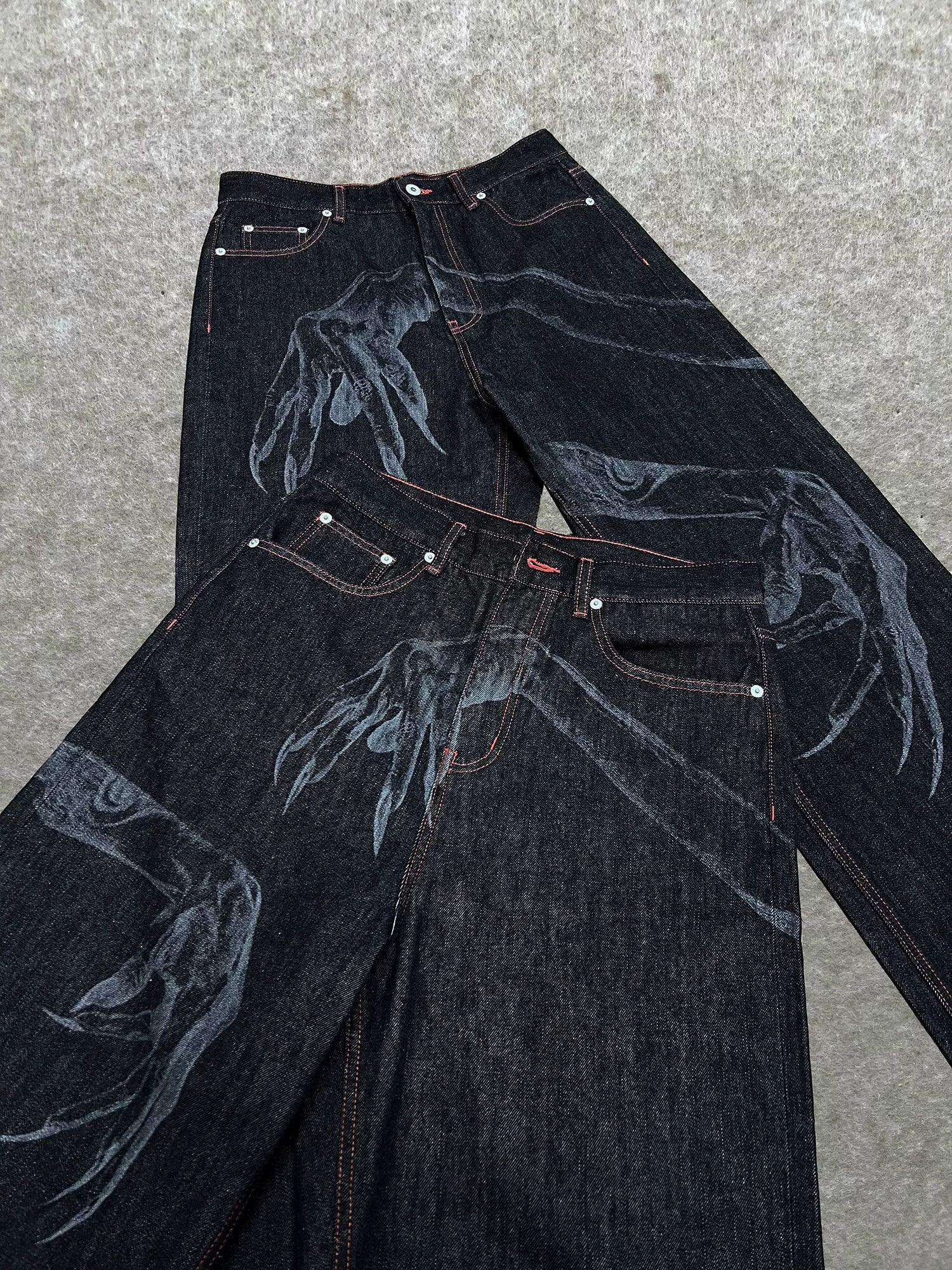 WANNA LAB Straight Baggy Jeans
