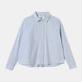InsGale Textured Lazy Casual Striped Long Sleeve Shirt