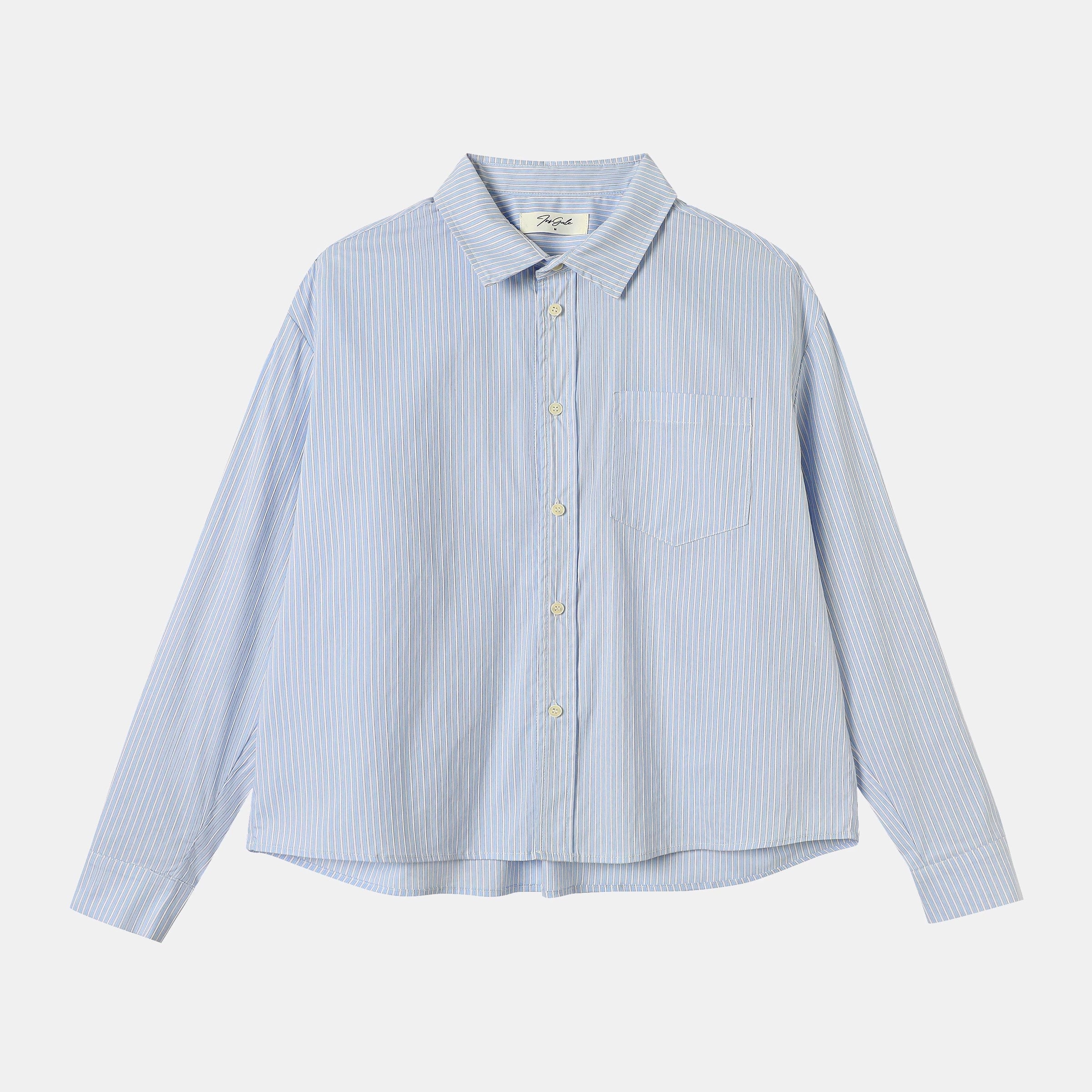 InsGale Textured Lazy Casual Striped Long Sleeve Shirt