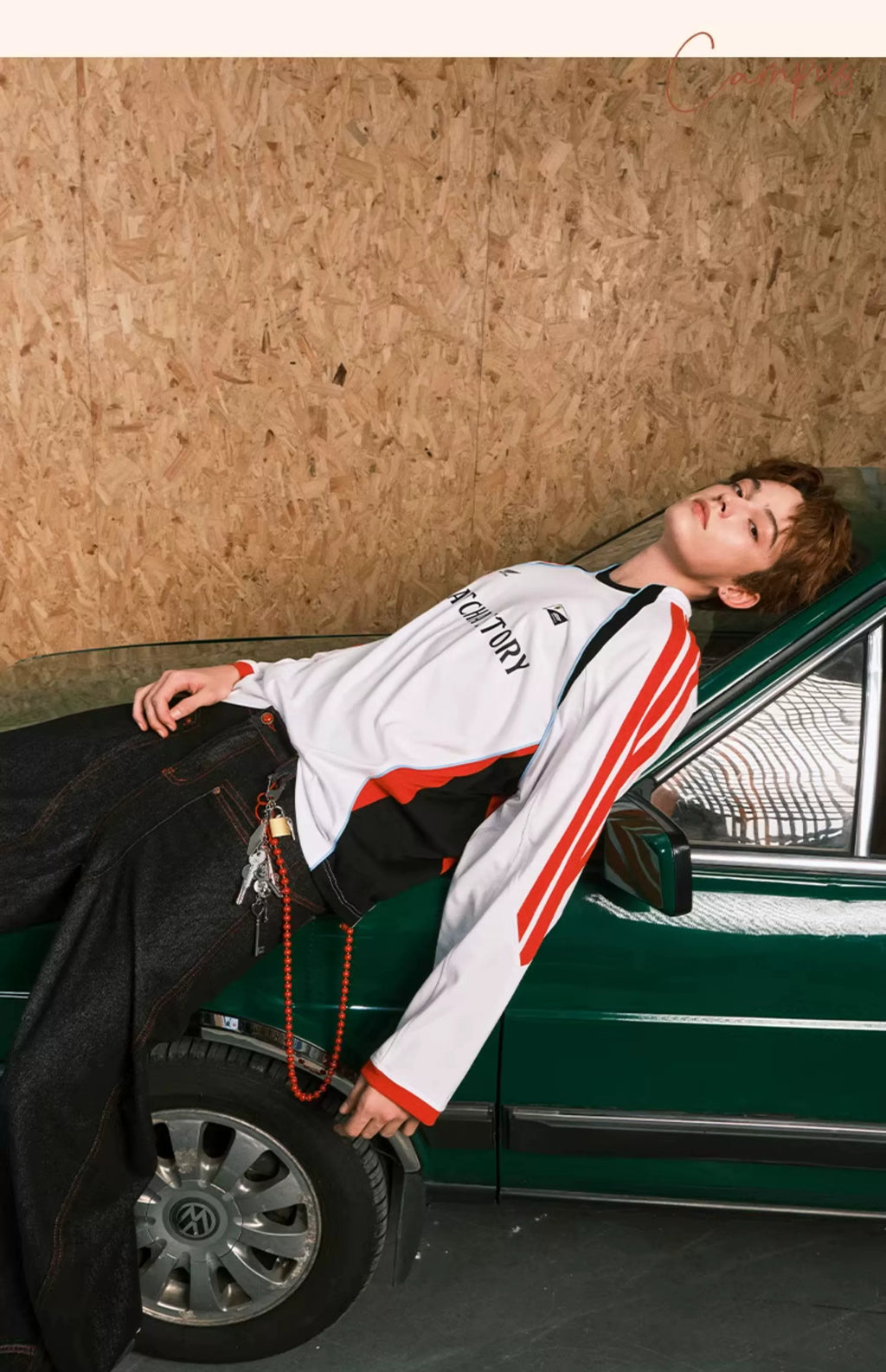 MATCHA STORY Thin Sports Racing Suit Sweater