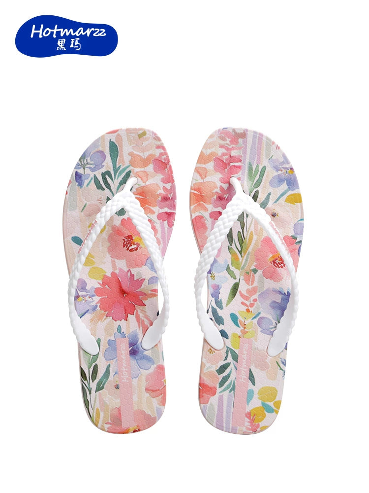 Hotmarzz Seaside Comfortable Non-slip Wear-resistant Soft Thick Bottom Flip-flops