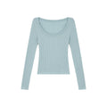 KANO Crew Neck Stretch Slim-fit Twisted Knitted Sweater