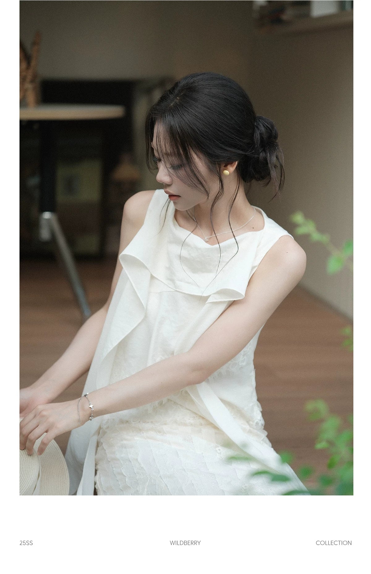Wildberry Sleeveless Vest Skirt Two-piece Set