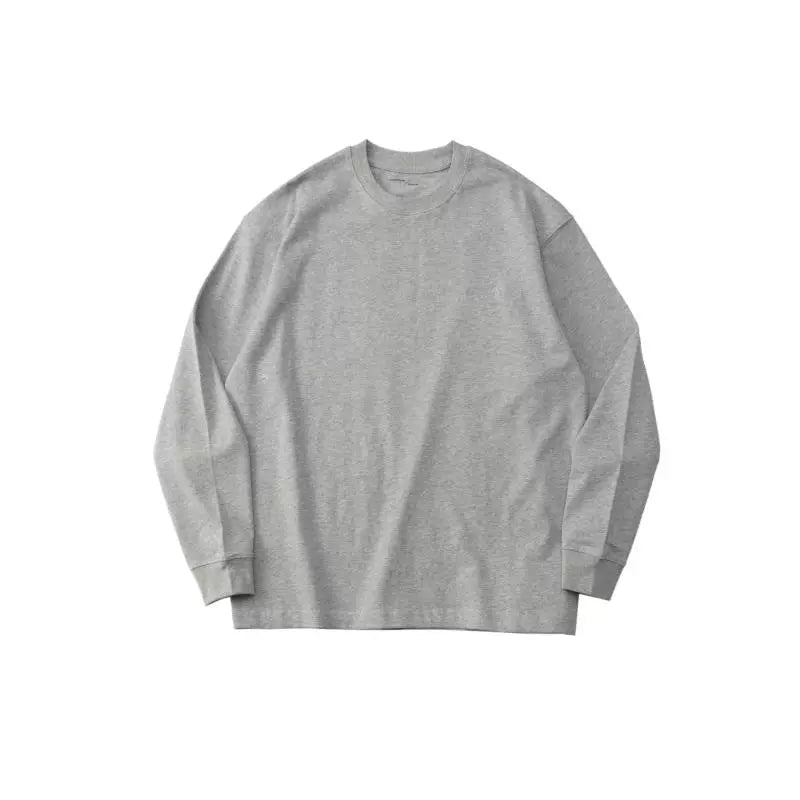 LIVINGTOWN Basic Casual Loose Small Neckline Embroidery Long Sleeve