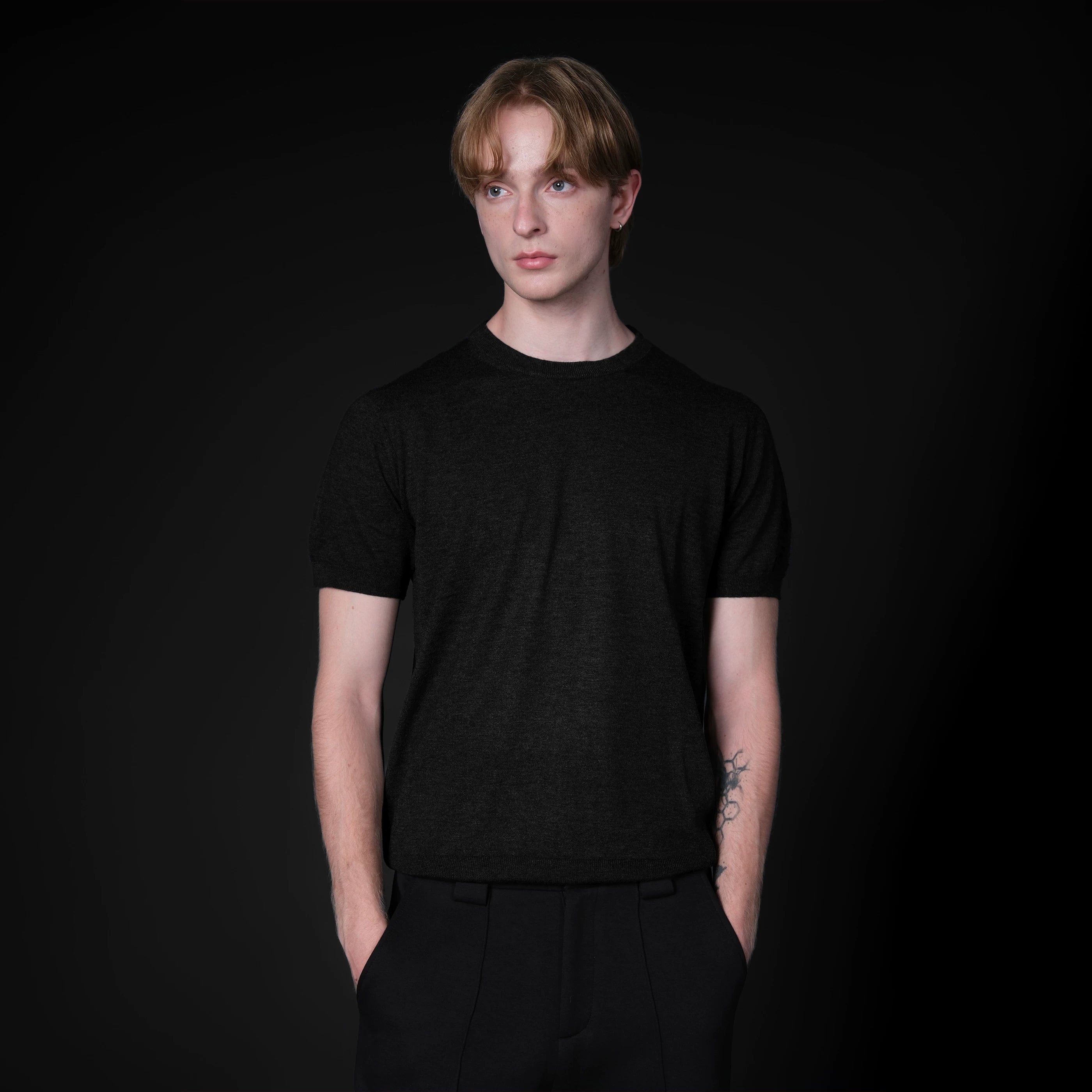 Set for life Slim fit wool-blend crew neck T-shirt