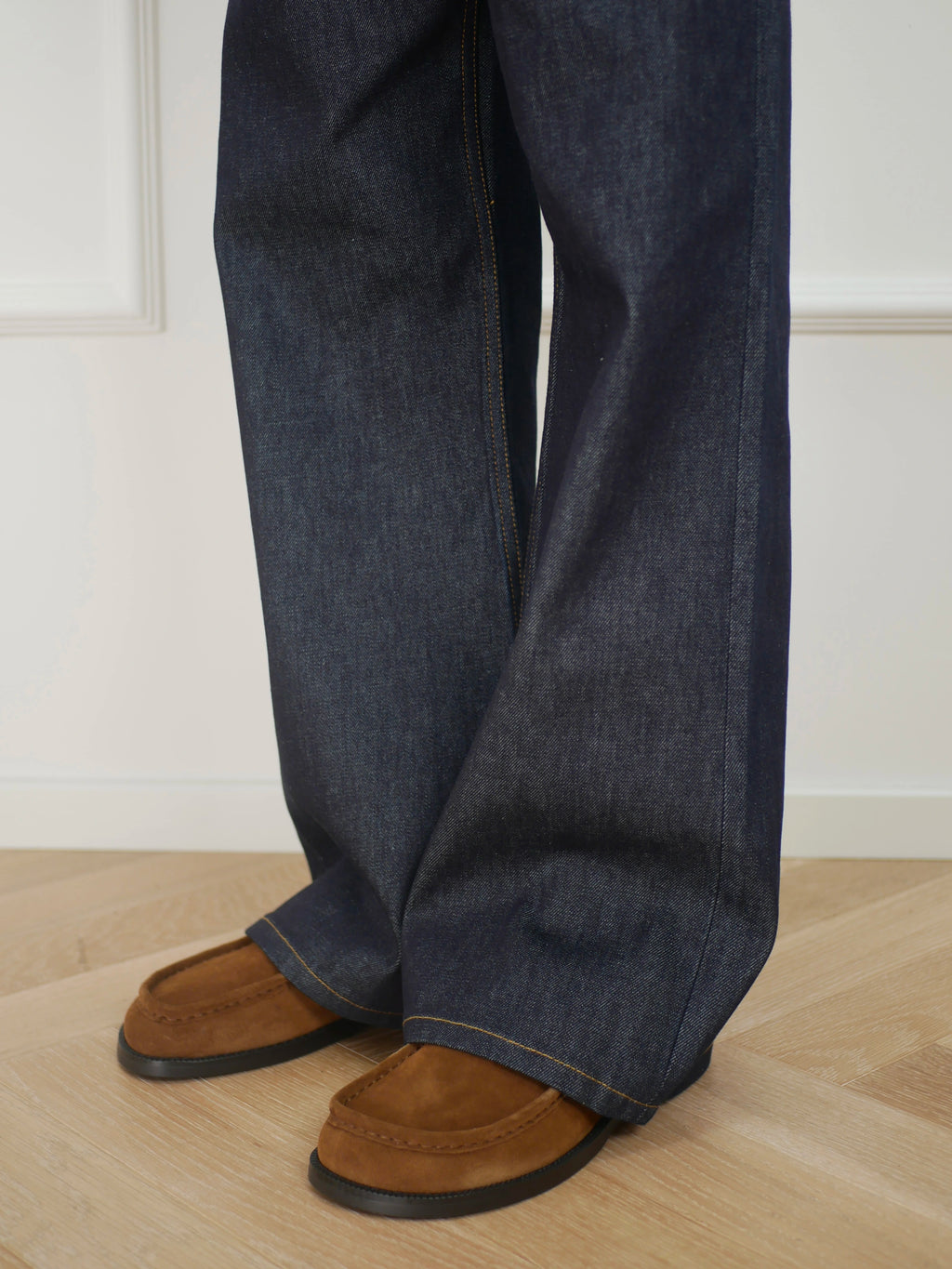 NO LOGO Loafers One-pedal Leather Shoes