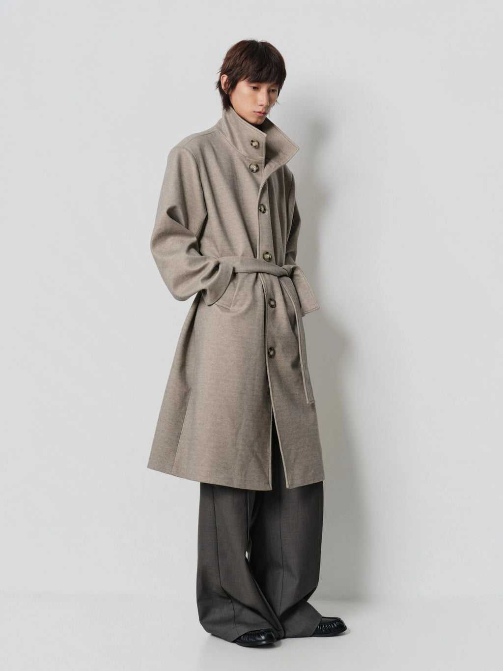 4JUNKS Multi-neck Strap Coat Thick Medium and Long Coat