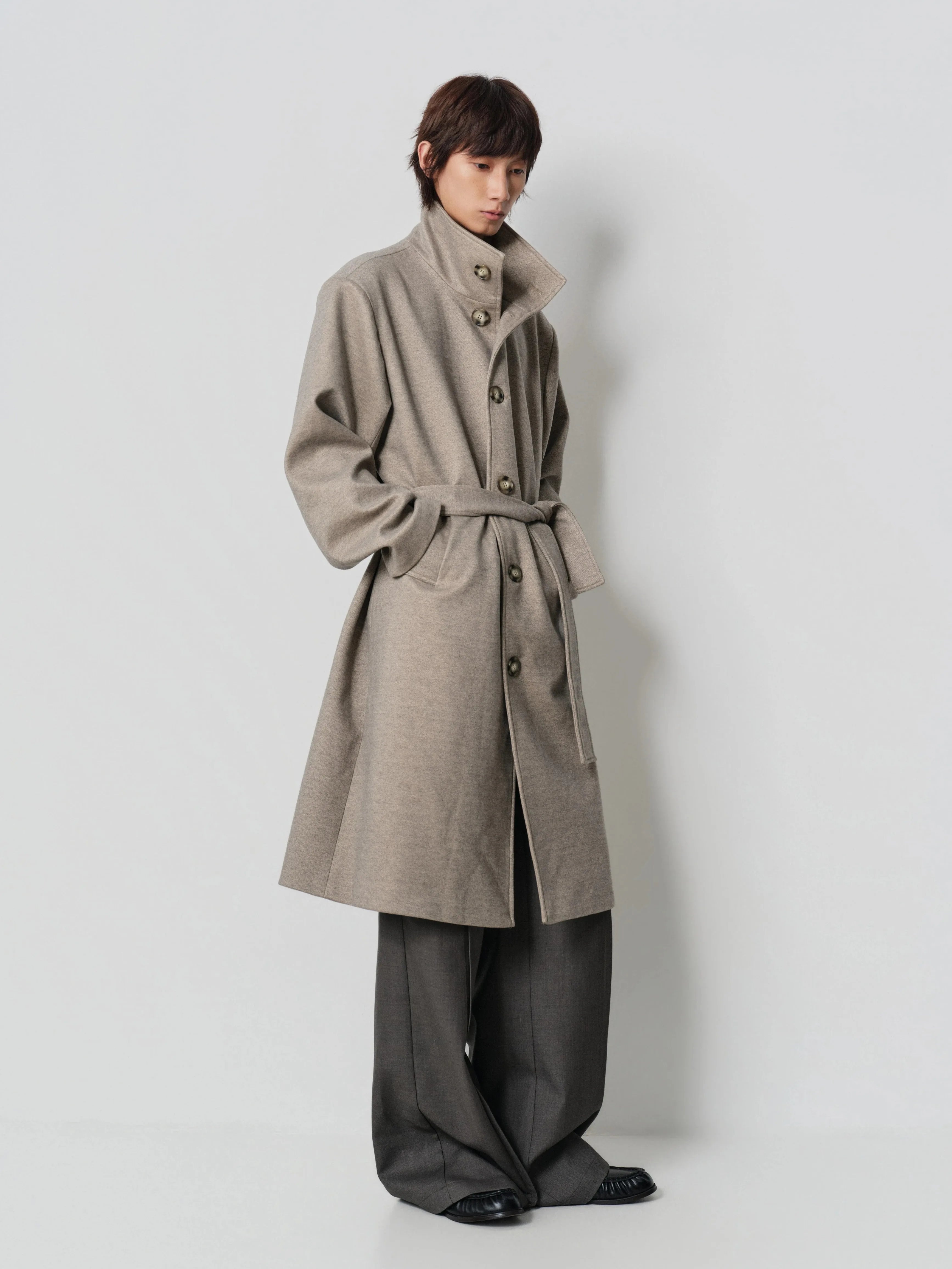 4JUNKS Multi-neck Strap Coat Thick Medium and Long Coat