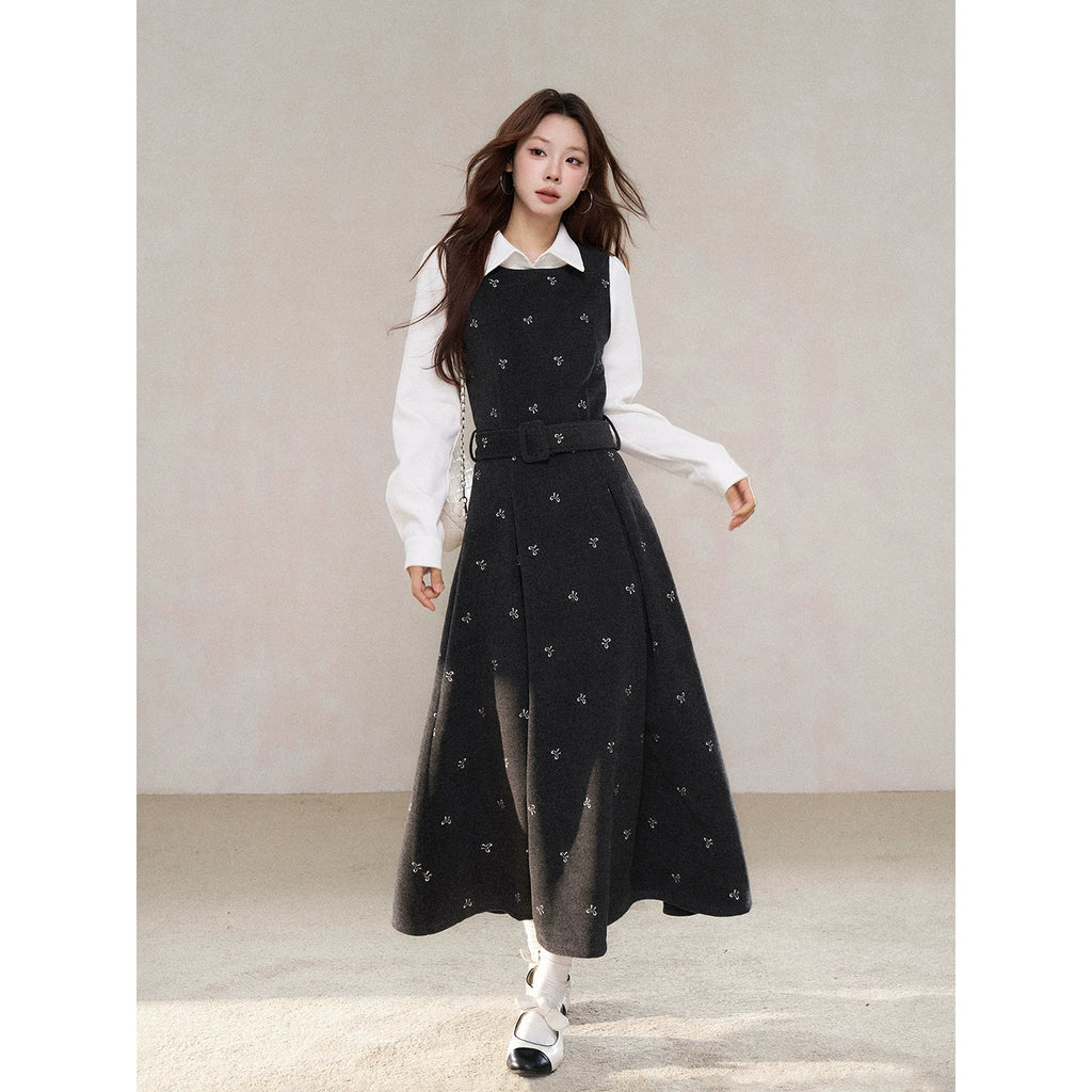 Wildberry Korean Retro Vest Dress