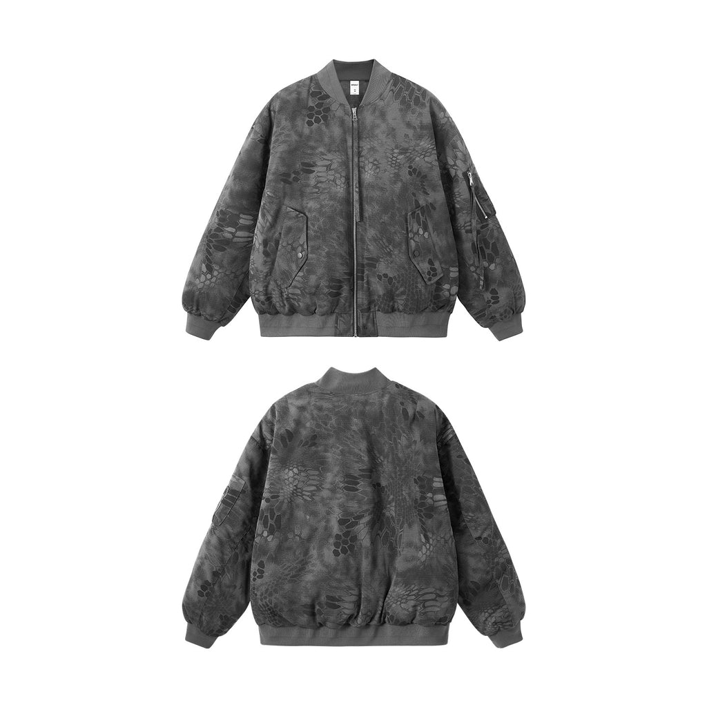 Inflation Camouflage Stand-up Neck Cotton Jacket