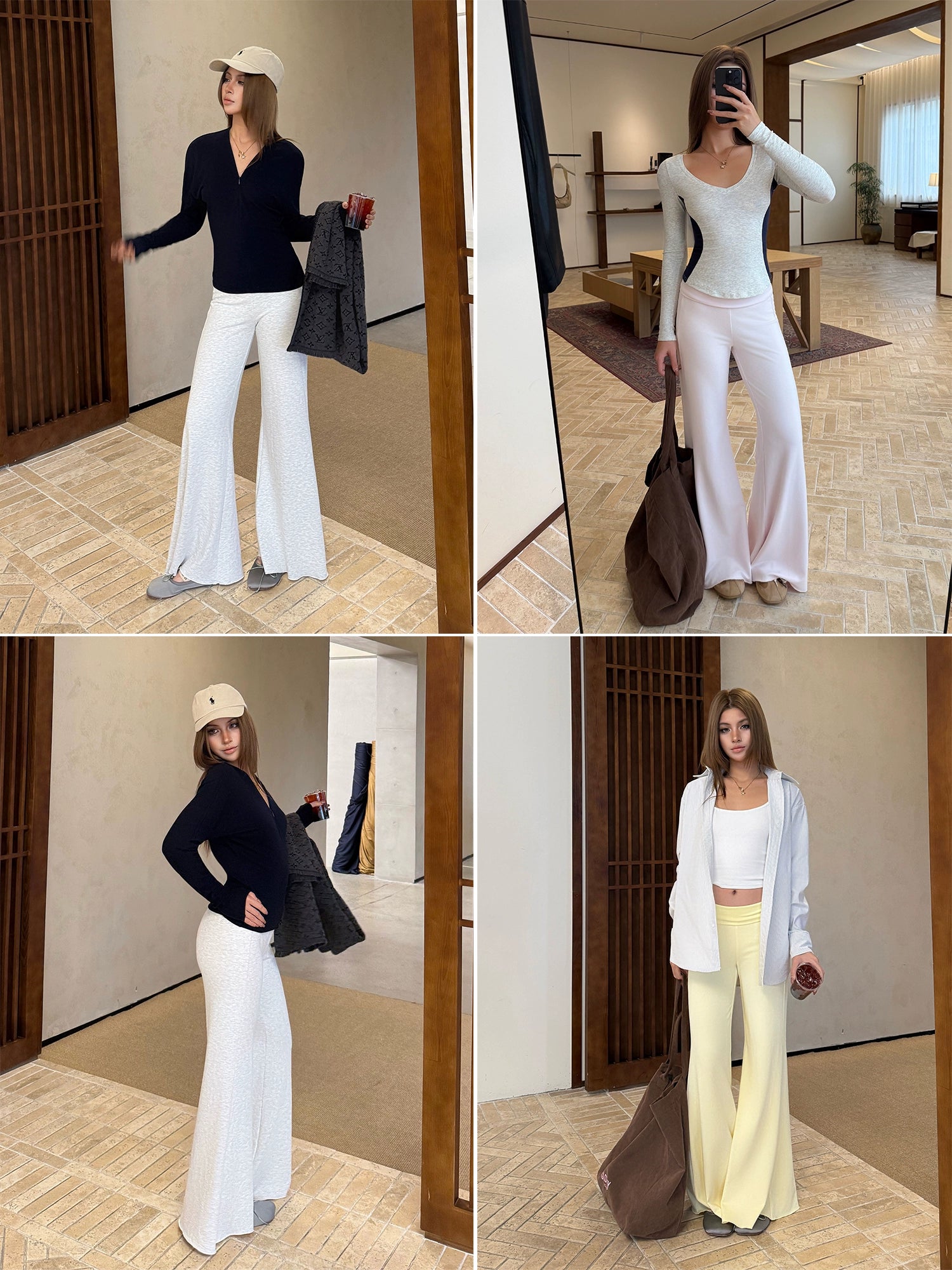 Audwyn Loose and Skinny Elastic Knitted Pants