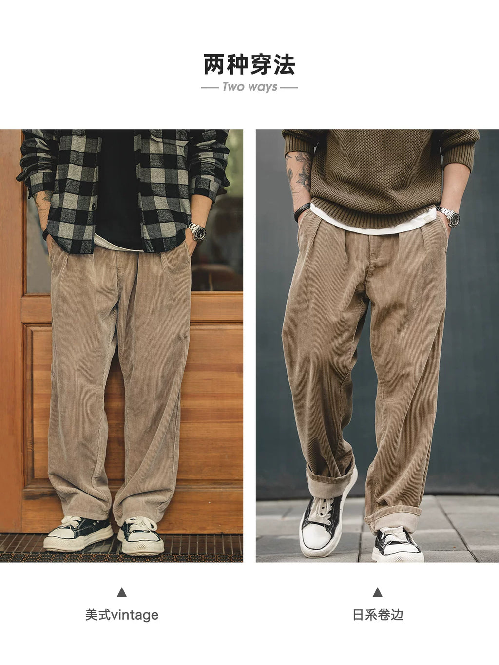 Madden Retro Loose Corduroy Wide Leg Pants