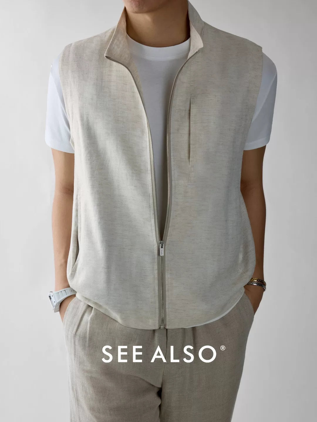 SEE ALSO Vest with Zip-up Collar