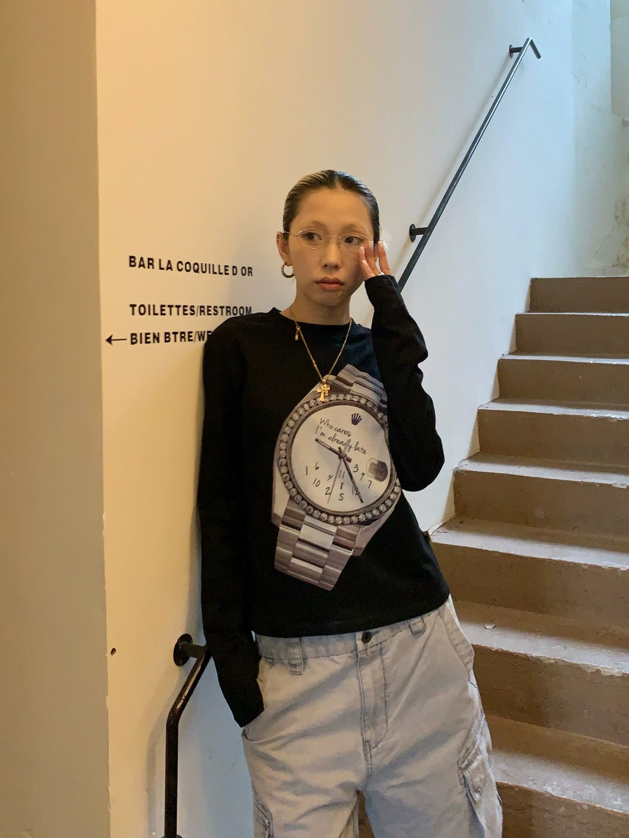 MMBBT Watch Printed Short Slim Long Sleeves