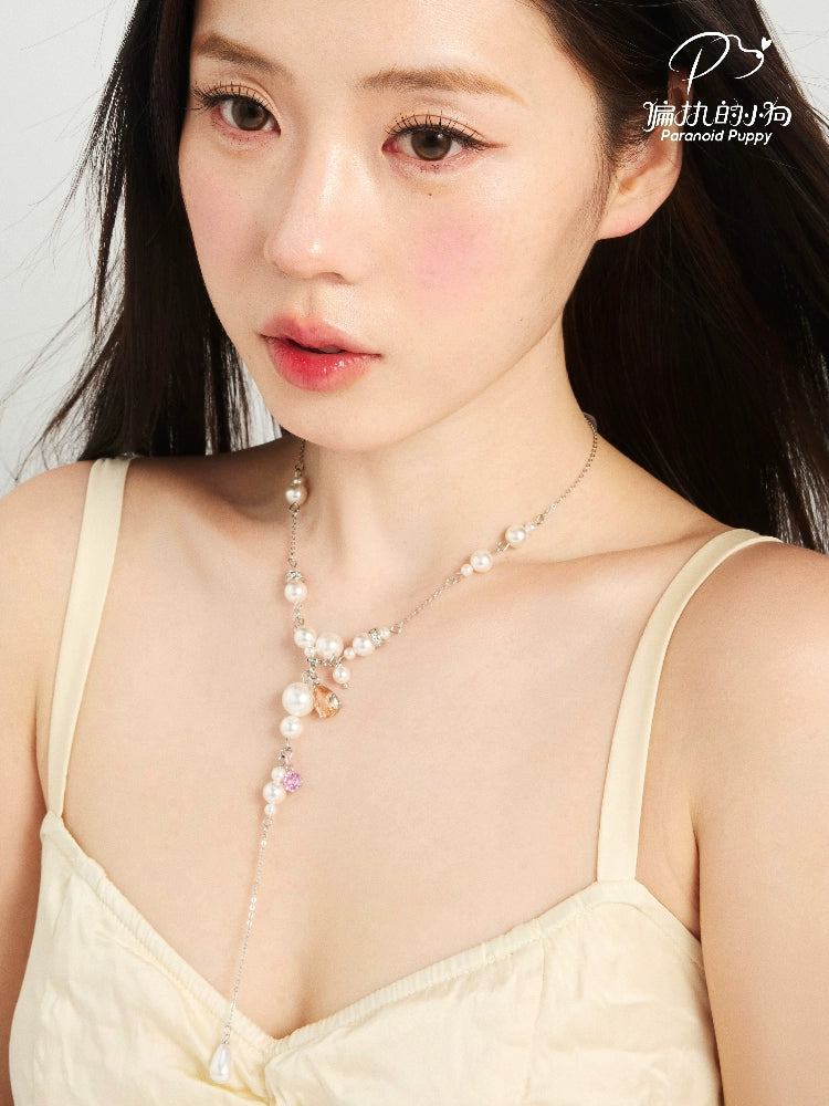 ParanoidP Pearl Y-shaped Necklace