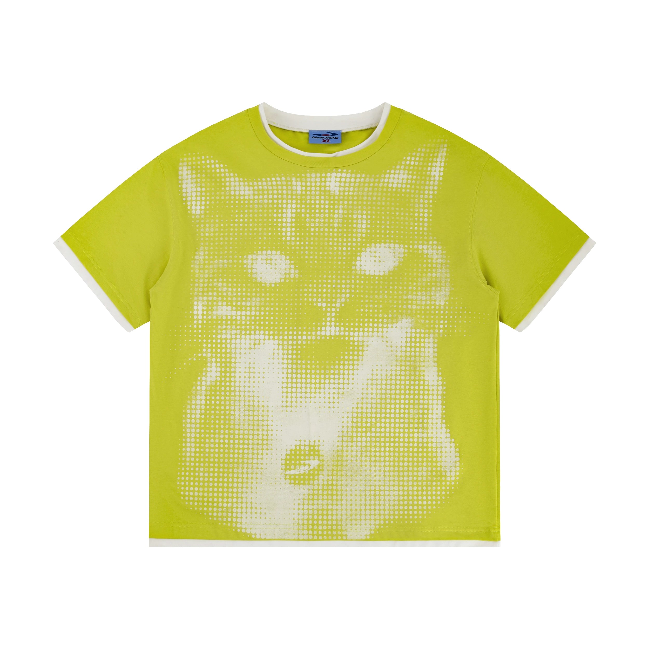 NewJNXS Fake Two-piece Printed Tee