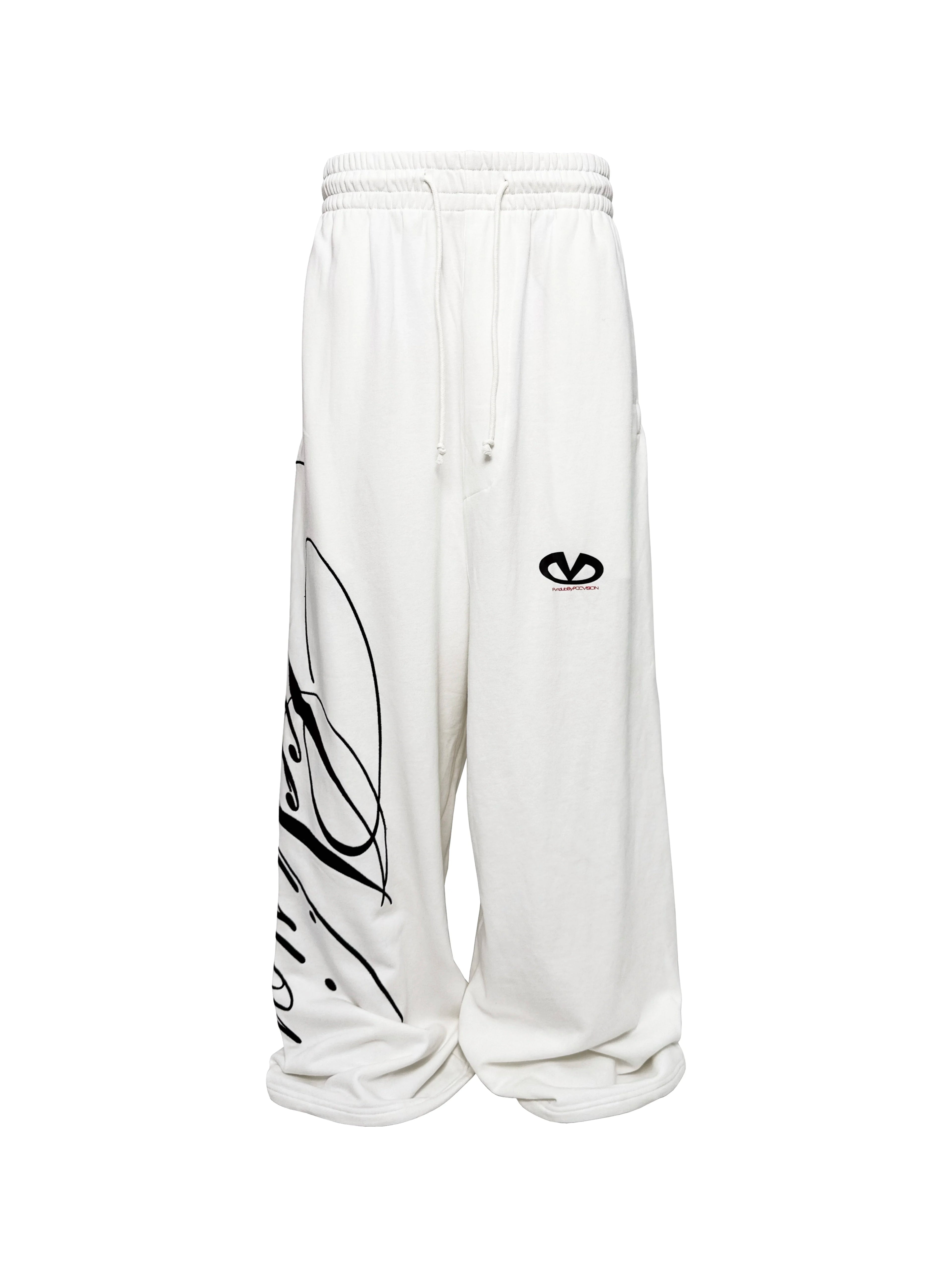 PCCVISION Embroidered Print Sweatpants
