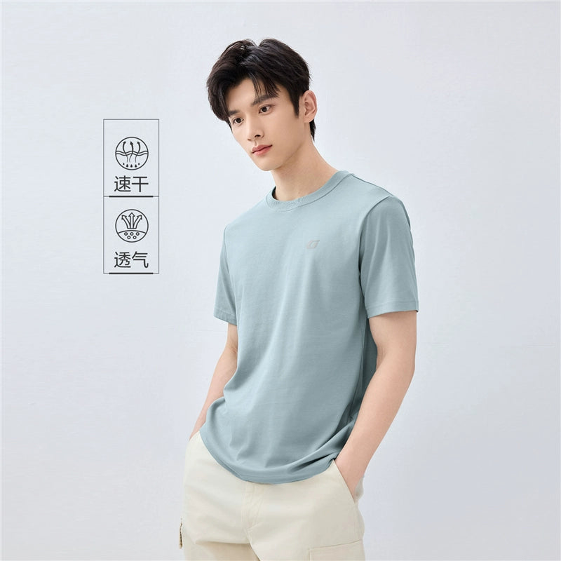 Giordano Quick-drying Alphabet Print Crew Neck Tee