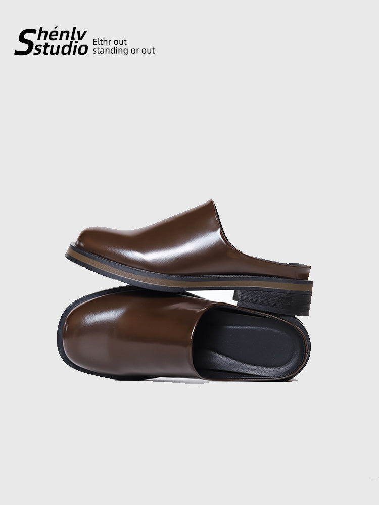 SHENLV STUDIO Leather Clogs