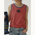 STILLYOU Vintage Striped Crew Neck Sleeveless Vest
