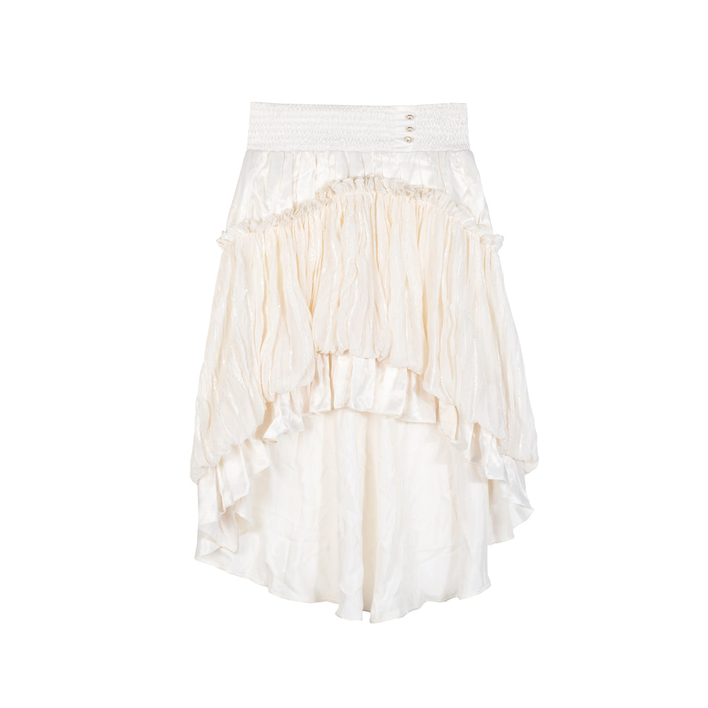ARIADNAw Irregular Pull-pleated High-waisted Skirt