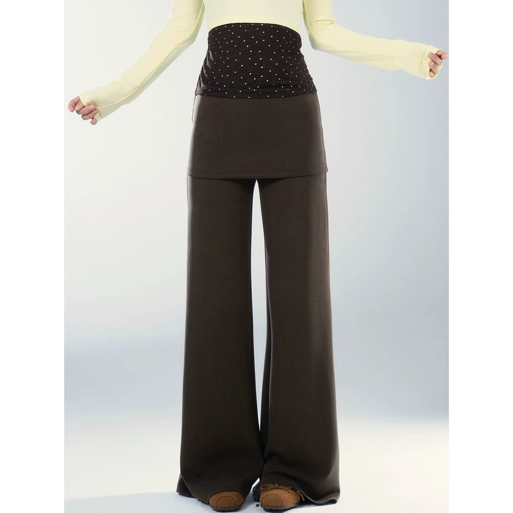 Wildberry Maillard Casual High Waist Wide Leg Culottes