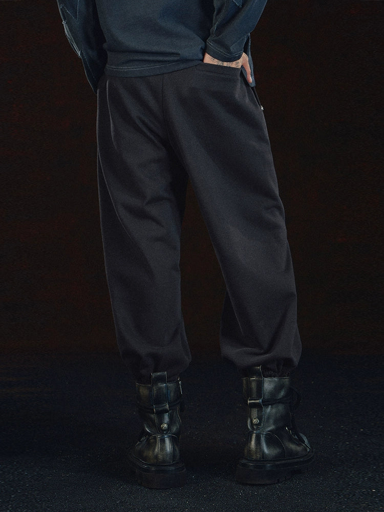 DICETINY Loose Rivet Contrasting Casual Pants