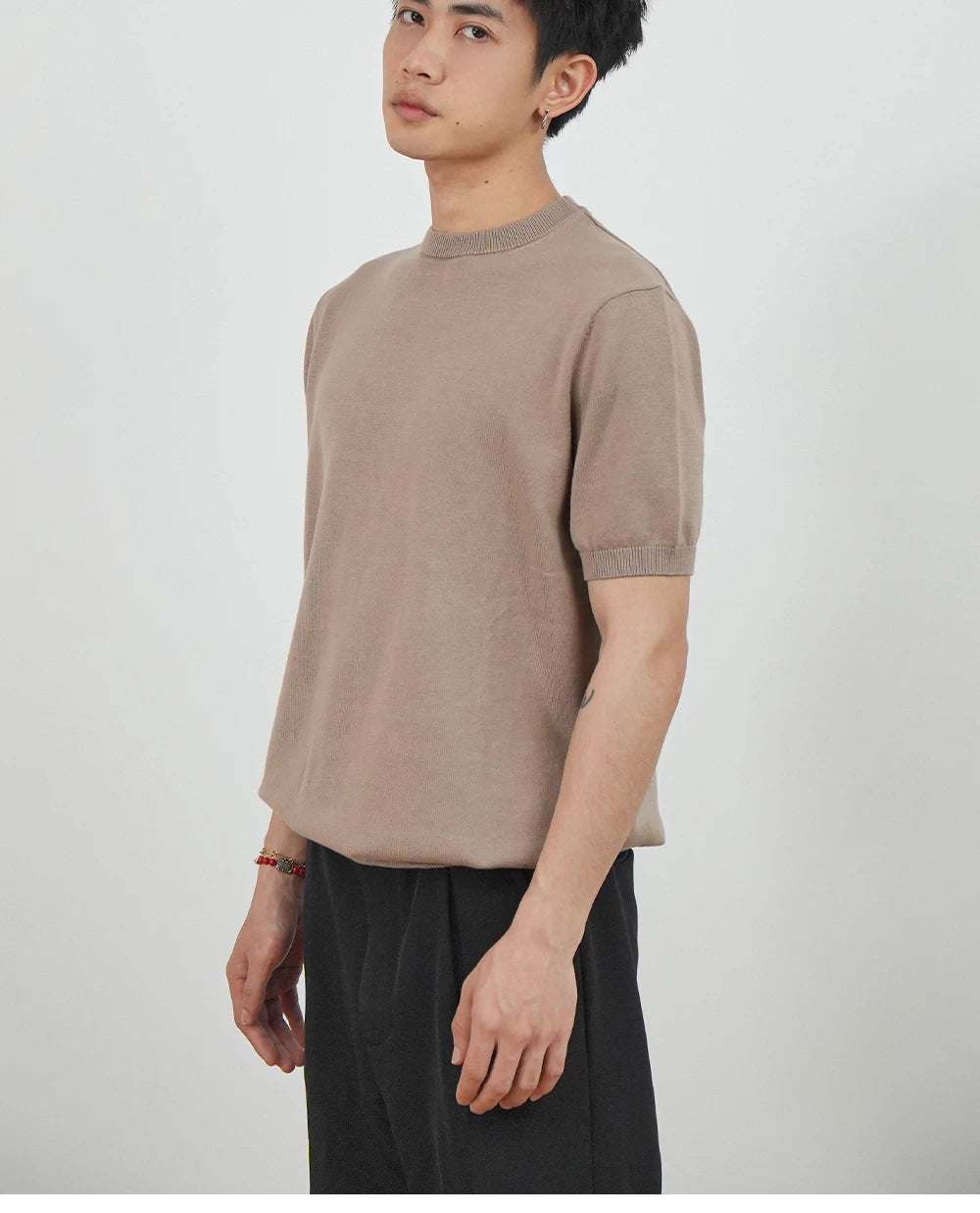 GOODLIVEABLE Front Shoulder Casual Comfortable Tee