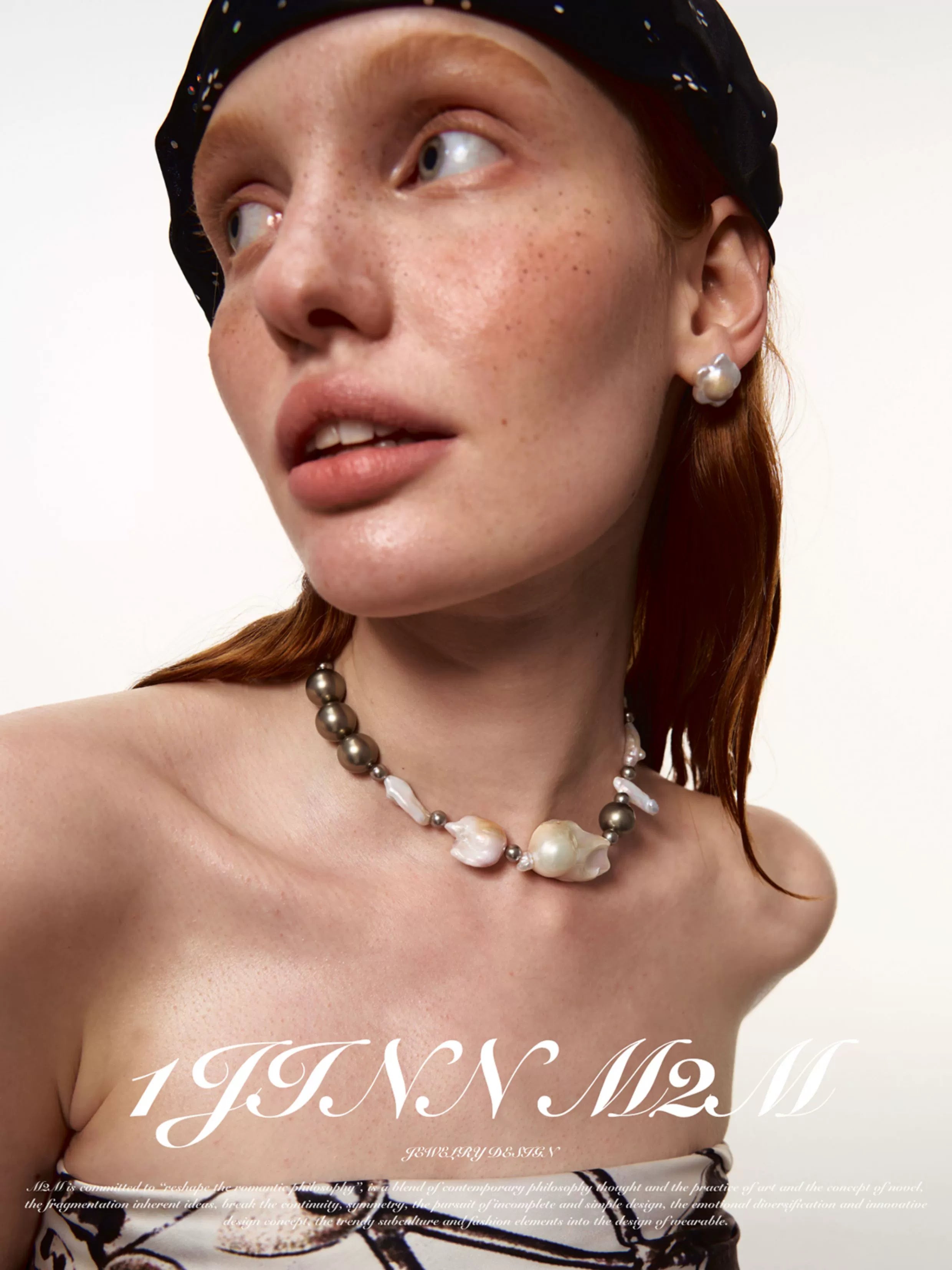1JINN Pearl White Gold Necklace