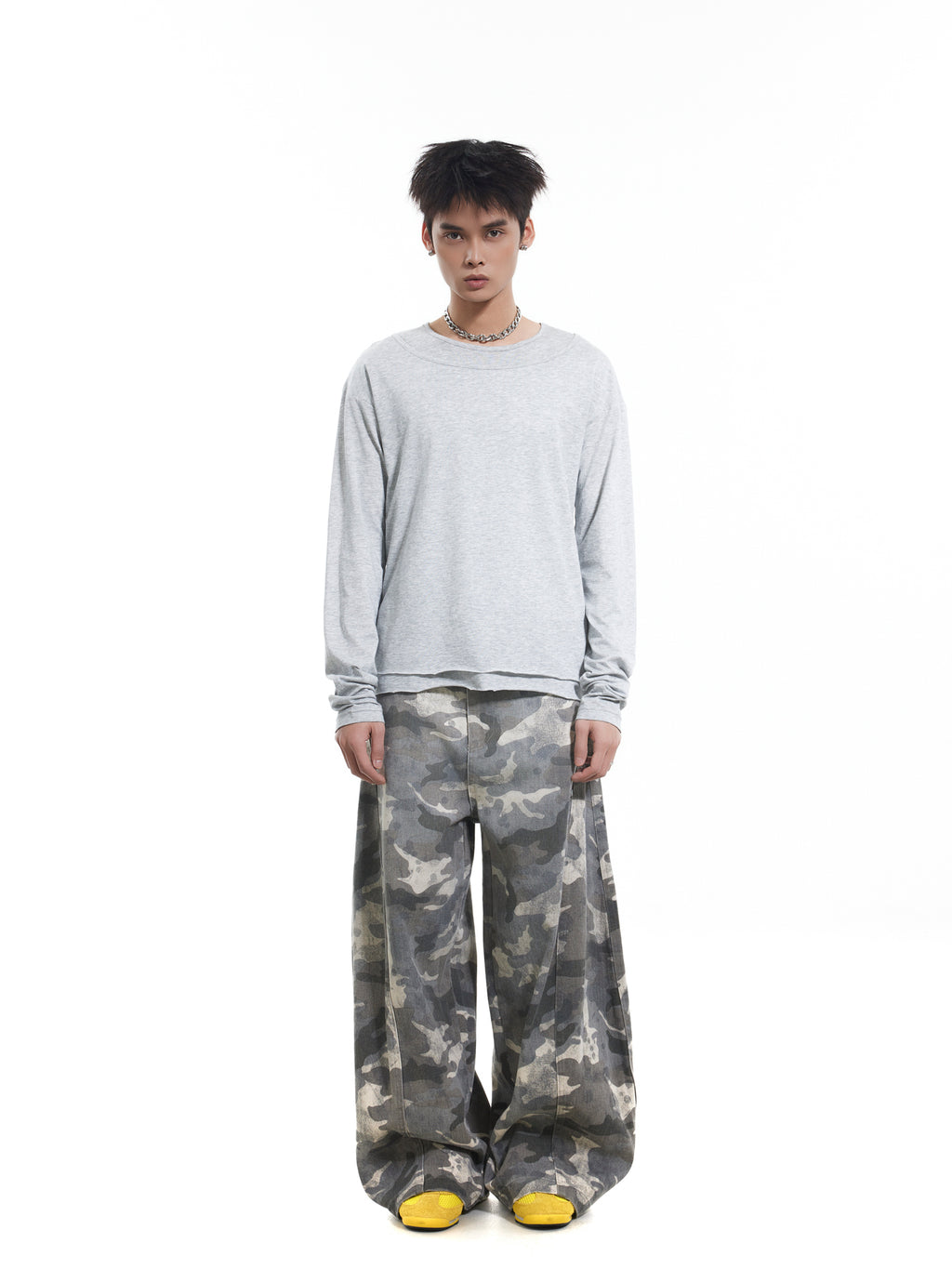 BTSG thin fake two long-sleeved Tee