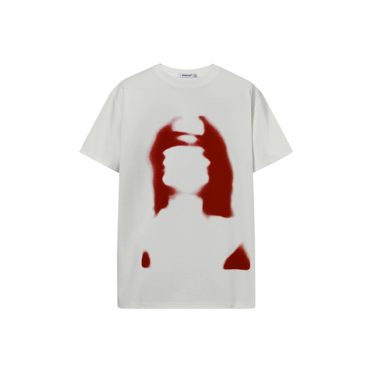 FUNKYFUN Blur Portrait Direct Injection Printing Tee