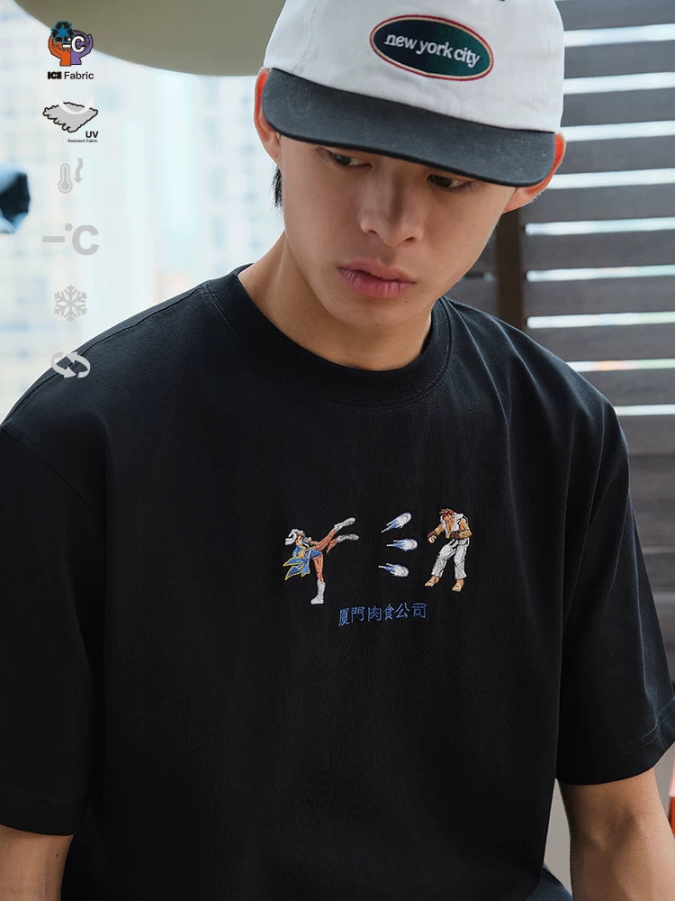 Battles Loose Casual Embroidery Cool Tee