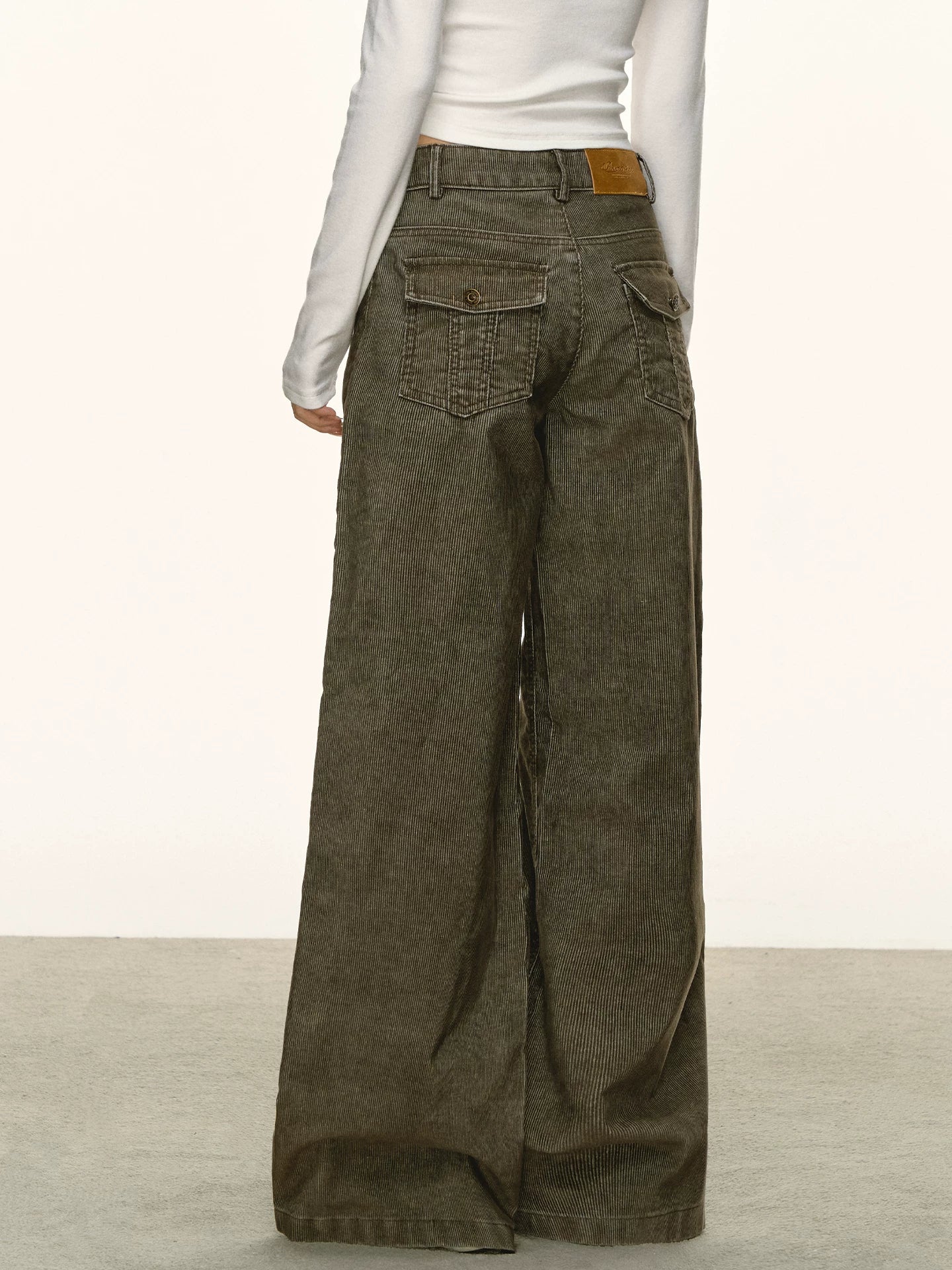 Anna Aneae Loose Wide Leg Straight Floor Pants Trousers