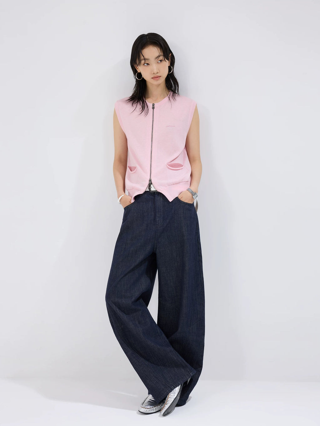 Sameuoo Embroidered Casual Woolen Vest