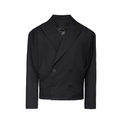 JCAESAR Striped Double-breasted Silhouette Suit