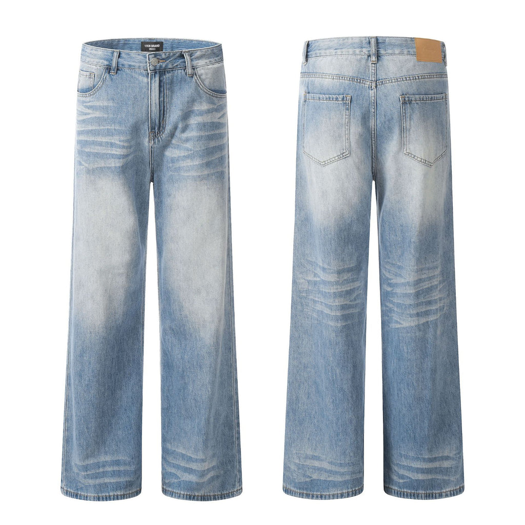 11KN Retro Straight Premium Wide Leg Jeans