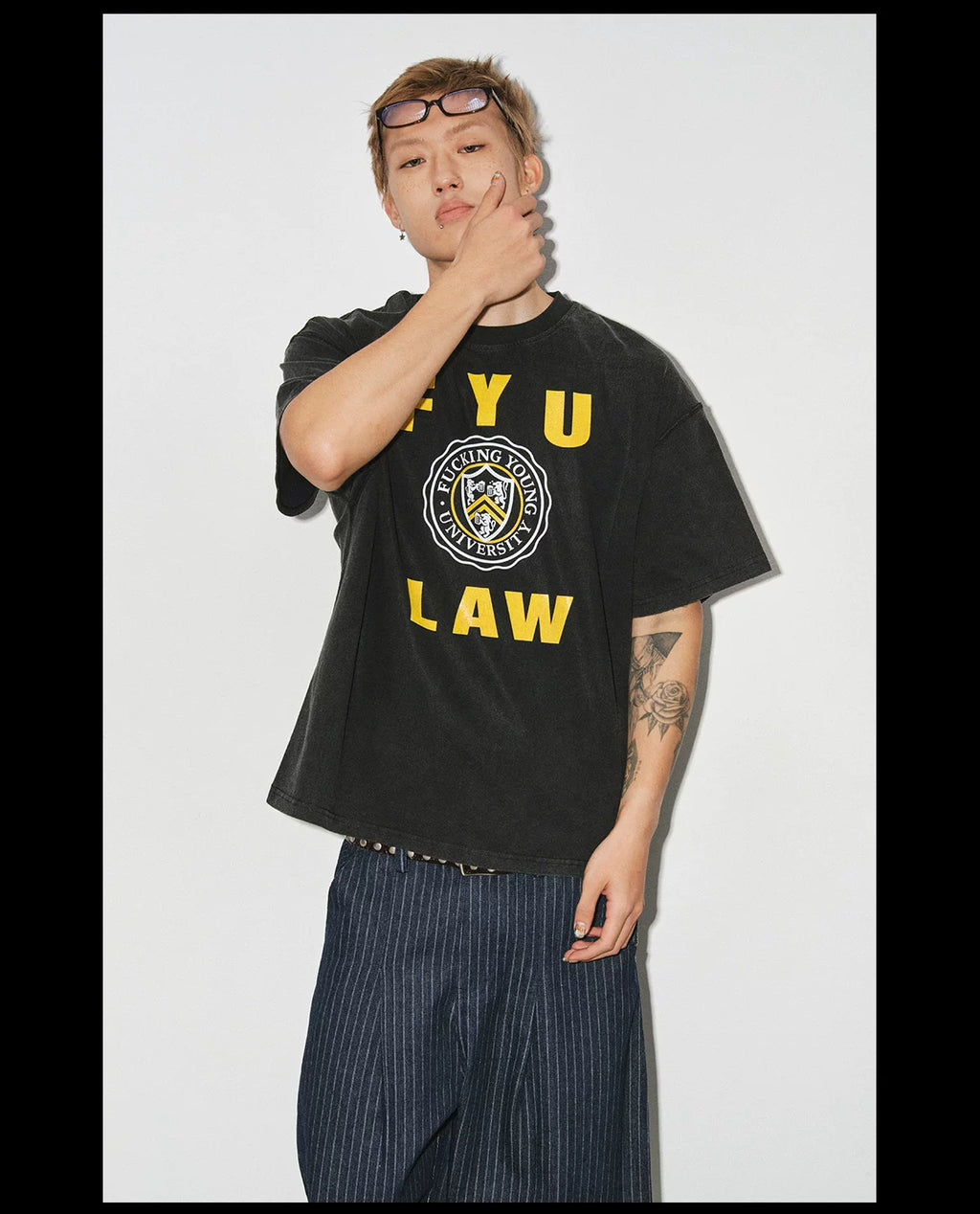 NOVACAM Retro Creative Print Loose Tee